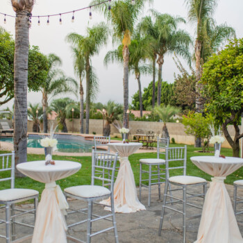 Cocktail Tables, Linens & Chairs<br>
Vini's Party Rentals<br>
coming soon