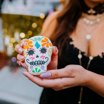 Sugar Skull Cookies<br>
Cali Cookie Co<br>
$40 Cookies Cali Cookie Co